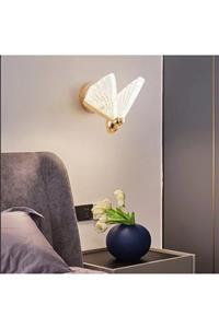 Luna Lighting Modern Tasarım Kristal Camlı Kelebek Ledli Aplik