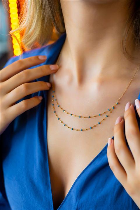 ALTINDÖVEN MÜCEVHERAT Çift Sıra Boncuklu Set