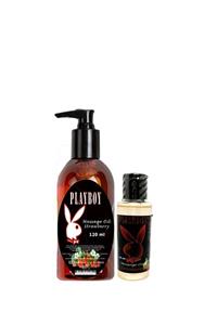 Playboy Aromaterapi Çilek Massage Oil 120 Ml + Çilek Aromalı Massage Vücut Masaj Yağı 50 Ml