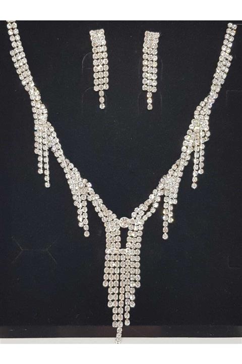 TUNA TAKI & AKSESUAR Abiye Takı Seti Kolye Küpe Düğün 1