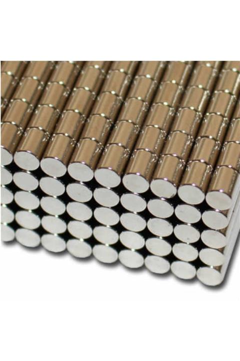 Dünya Magnet 50 Adet Çap 4mm X Kalınlık 4mm Yuvarlak Süper Güçlü Neodyum Mıknatıs