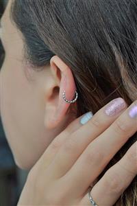 Sacce Scarves&Accessories Gümüş Renkli Halka Helix Tragus Kıkırdak Piercing