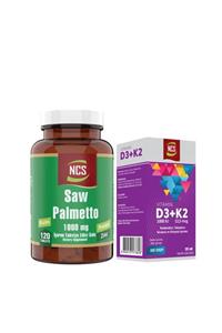 NCS Saw Palmetto 1000 Mg 120 Tablet+Vitamin D3 K2 20 ml