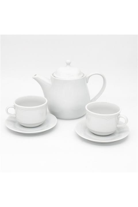 Kütahya Porselen 650cc Demlik Ve 2’li Fincan Seti