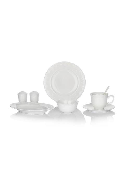 Schafer Blanco 32 Parça Beyaz Desenli Kahvaltı Takımı