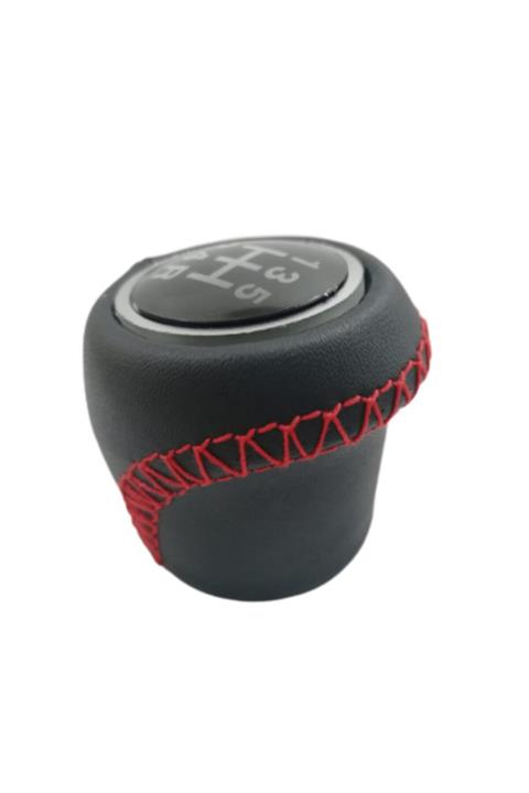 Yerli Grande Punto Vites Topuzu 5 Vites Cam Kapak Deri Kırmızı Dikişli