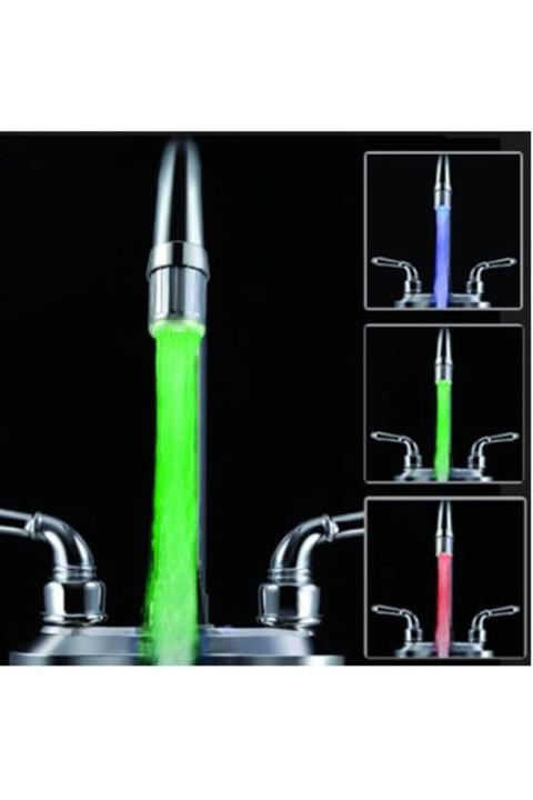 EvimShopping Led Işıklı Musluk Başlığı Banyo Mutfak 7 Renk Değişim Sansörlü