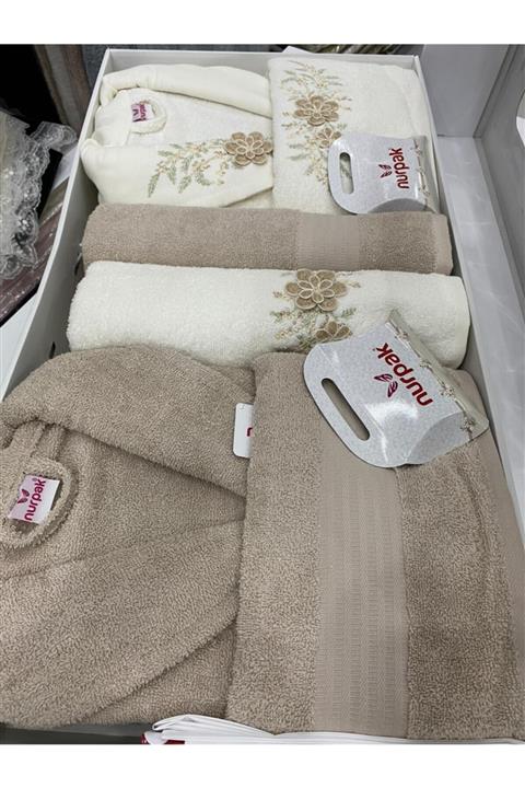 Nurpak Aile Bornoz Takımı Pamuk