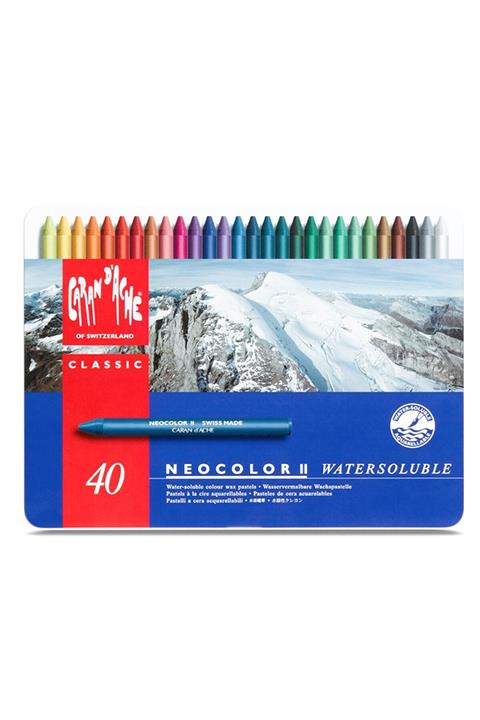 Caran d'Ache 40 Neocolor Metal Kutu Pastel Boya 7500-340