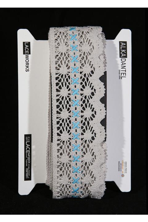 ALKA DANTEL Turkuaz Pamuk Kopanaki 10 m