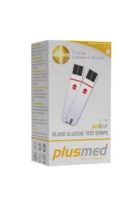 PlusMed Fasttest Şeker Ölçüm Çubuğu 50 Adet