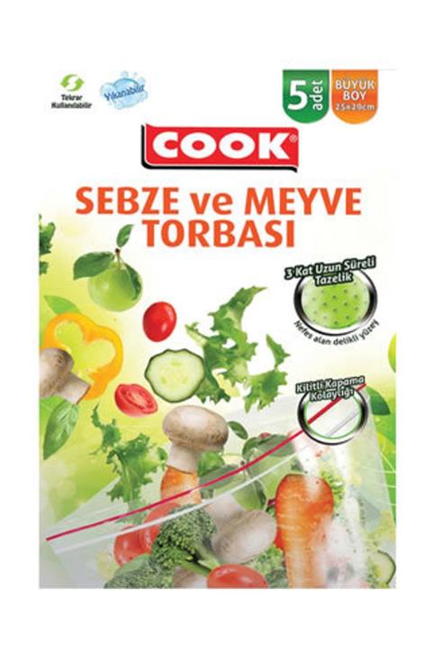 COOK Cook Sebze Ve Meyve Torbası 5'li