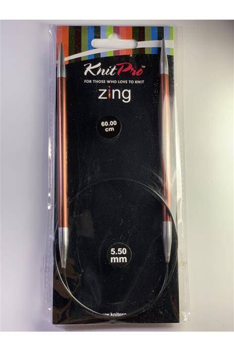 KnitPro Zing Misinalı Şiş 60 cm 5.5 mm