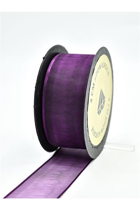 E Elmas Mürdüm Şifon Kurdele (4cm-20m)