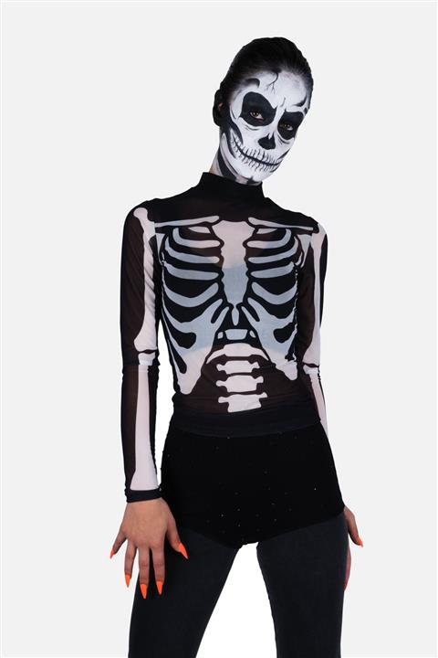 stafu Halloween Baskılı Uzun Kollu Top