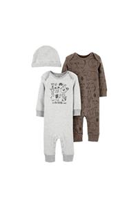 Carter's Erkek Bebek Ekru 3lü Tulum Set 1j300610 Assorted