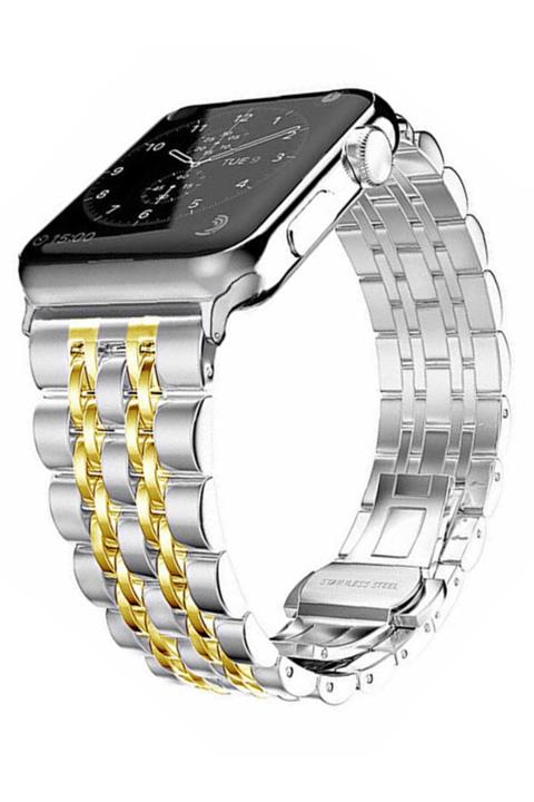 Apple Watch 1 2 3 4 5 6 Se 40 Mm Krd14 Kordon Kayış Gold Ve Popsocket