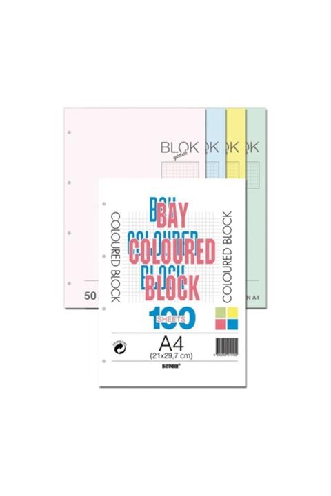 Bayındır Kolej Yedek Kareli 4 Renk 100 Yaprak A4