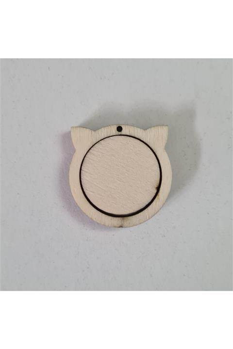 DecorOF Kolye Kasnağı Kedi - 10 Adet - (4mm Kontraplak)