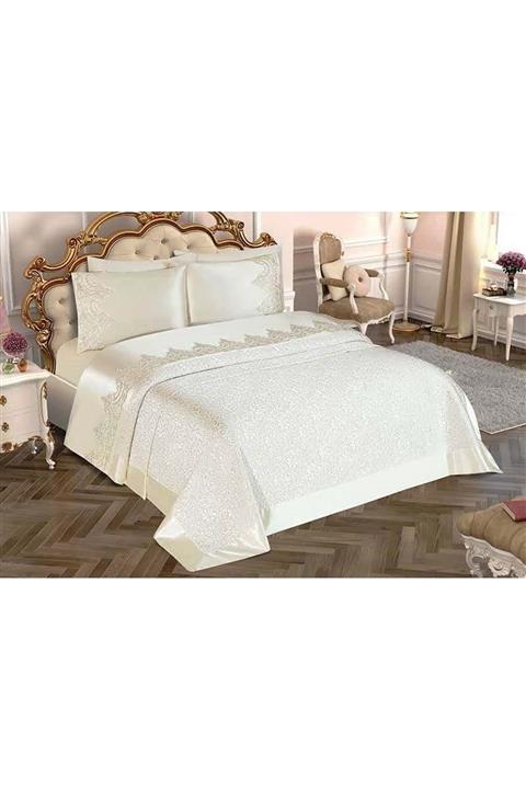 Elena Home Elena 4 Parça Tek Kişilik Pike Takımı-selin Krem