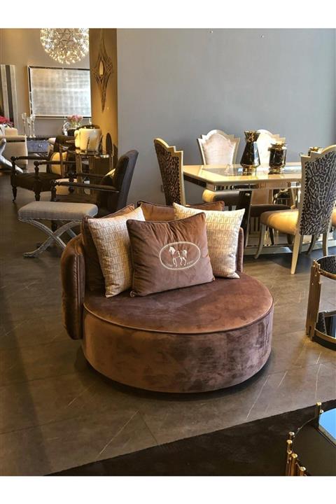 SlowDesign Ff Kapitone Detaylı Sevgili Koltuğu