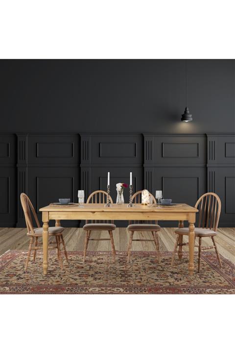 Woodenbend Laura Naturel Masa Takımı