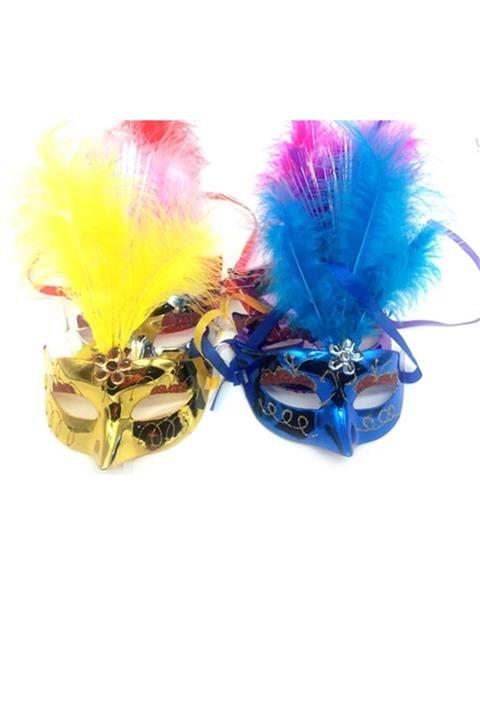 ASMEYAL Tüylü Parti Maskeleri 12 Adet