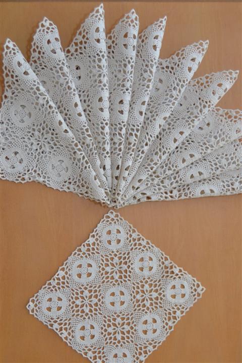 Mercan Krem Dantel 11 Adet