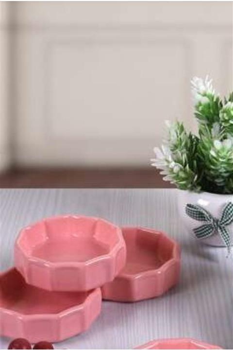 Keramika 3'lü Mini Çark Sosluk Pembe
