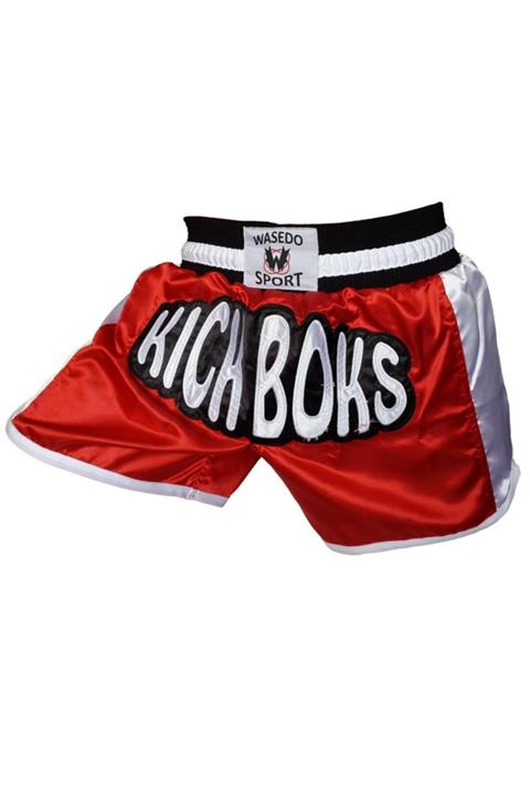 leon Unisex Kırmızı Wasedo Kick Boks Şortu