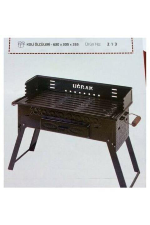 Yapıcıoğlu Uğrak 213 Kömürlü Emaye Mangal Piknik Pervazlı Fırınlı Katlanır Ayaklı Çift Izgaralı 27 Cm* 60 Cm