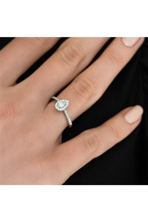 Safir Kuyumculuk Pırlanta Damla Model Yüzük