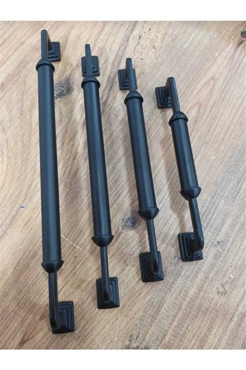 ARON HIRDAVAT Piramit Mat Siyah Rustik Mobilya Vestiyer Çekmece Dolap Kulbu 224mm
