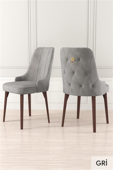 Canisa Concept Canisa Niza Serisi 1.sınıf Babyface Kumaş / Ceviz Gürgen Ayaklı Gri Sandalye