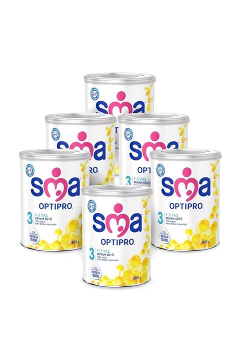 SMA Optipro 3 800 Gr 1-3 Yaş Devam Sütü X 6lı