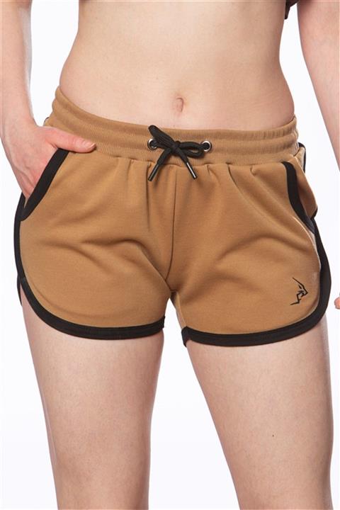 Gymlegend Kadın Camel Bağcıklı Kısa Spor Şort