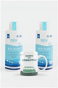 DEV Bio Özel Paket 2 Adet Blue Karavan Tekne Tuvalet Kimyasalı Ve Kahve Mug