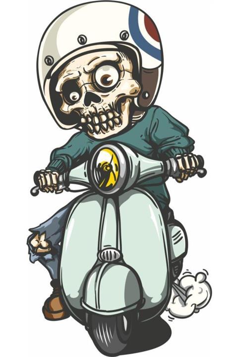 Sticker Master Sevimli Iskeletler, 15 Cm