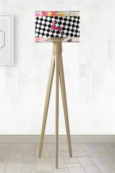 Beshick Geyikli Dama Kumaş Lambader