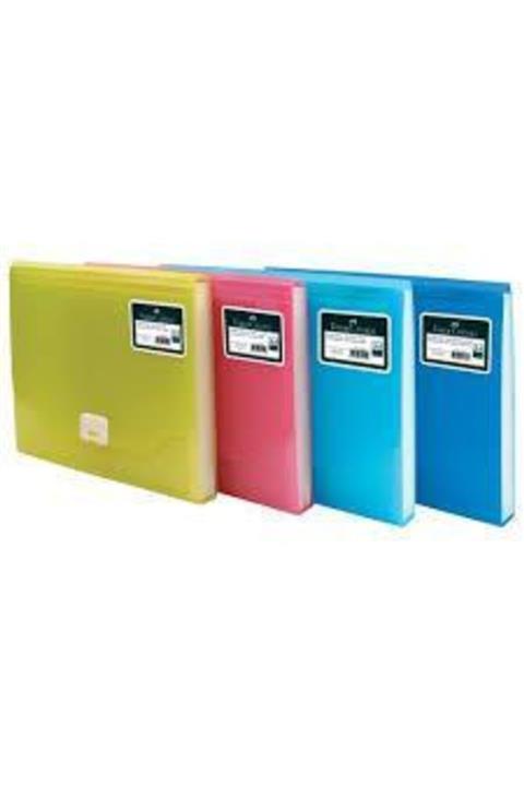 Faber Castell Körüklü Neon Mavi Dosya 13 Cepli