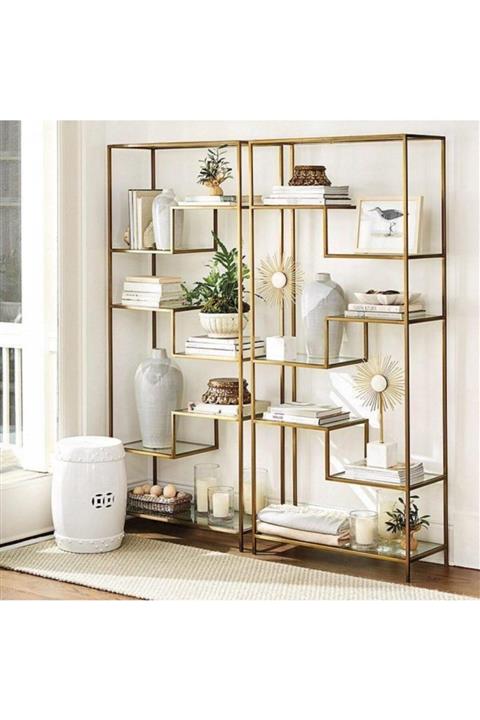 POLGEM Paslanmaz Luxury Gold Kitaplık