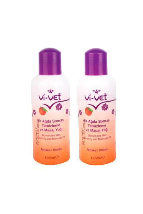 Vivet 2 Adet Vivet Sir Ağda Sonrası Temizleme Ve Masaj Yağı 125 ml Portakal