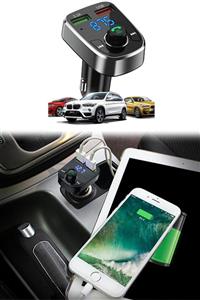 AYKIZ Samsung Galaxy S20 Ultra Uyumlu Araç Bluetooth Fm Transmitter Teyp Çalar Usb Şarj Aleti