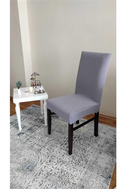 aslanshop Lila Bambu Bal Peteği Likralı Sandalye Kılıfı 6 Lı Paket