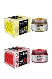 Agiva Renkli Wax Sarı Kırmızı Seti