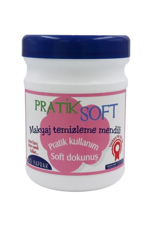Pratiksoft Kuru Makyaj Ve Yüz Temizleme Mendili 60 Yaprak