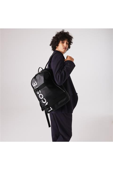 Lacoste Erkek Basklı Siyah Sırt Çantası