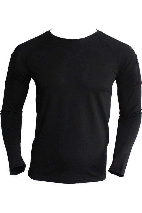 Combat Tactical Taktik T-shirt Uzun Kol 801 Pike, Siyah