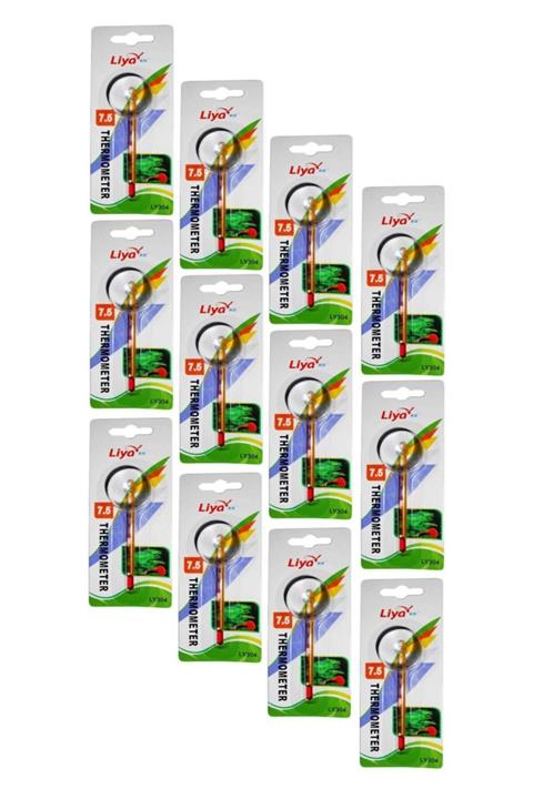 Liya Hassas Mini Vantuzlu Akvaryum Ince Cam Derece 7.5 Cm (12 Adet)