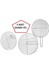 MsY TREND Oval Çember Yuvarlak Mangallık Izgarası Balık Teli 38x38 Cm Çapında 5 Adet
